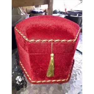 The Lindy Bowman Co. Red Velvet Gift Box 9” W, 7” T